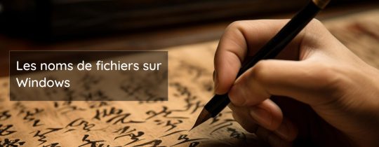 Les noms de fichiers sur Windows
